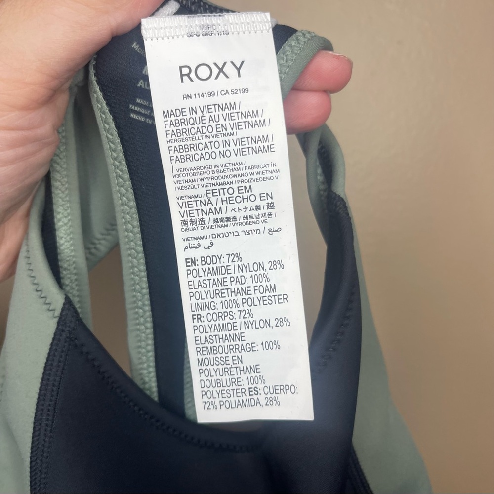 Roxy Black and Gray One Piece Swimsuit - Picture 4 of 5